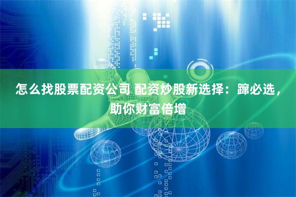 怎么找股票配资公司 配资炒股新选择：蹿必选，助你财富倍增